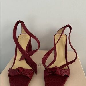 Alexandre Birman Burgundy Strappy Heels